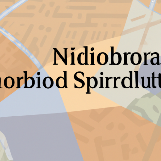 A depiction of a diverse suburban area with a variety of property types, such as single-family homes, apartment buildings, and commercial buildings, surrounded by a growing population and infrastructure development.