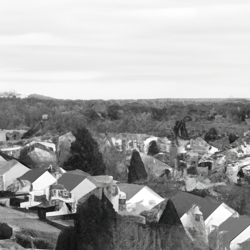 Suburban neighborhood with spacious houses.