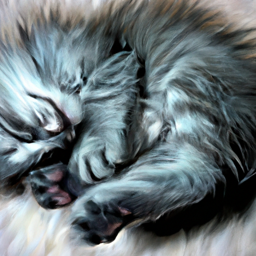 The playful kitten curled up peacefully.