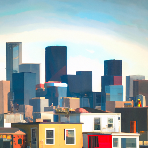 A city skyline with a mix of high-rise buildings and small residential buildings, representing the various Airbnb rental regulations and laws.