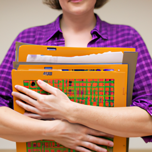 A person holding a well-organized file.