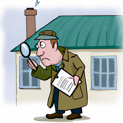 A home inspector inspects the property.