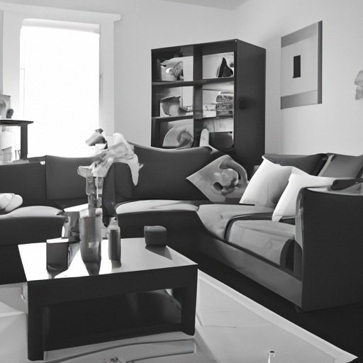 A clean, clutter-free and impersonal living room.