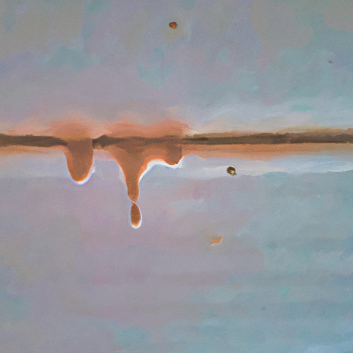 Close-up photo of a water stain on the ceiling.